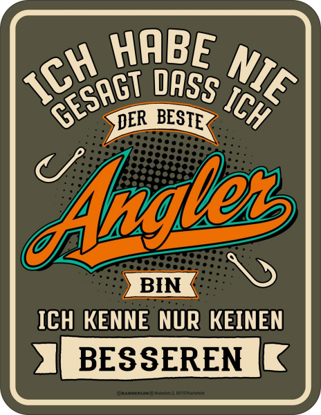 Angeln - Fun-Schilder - Bester Angler