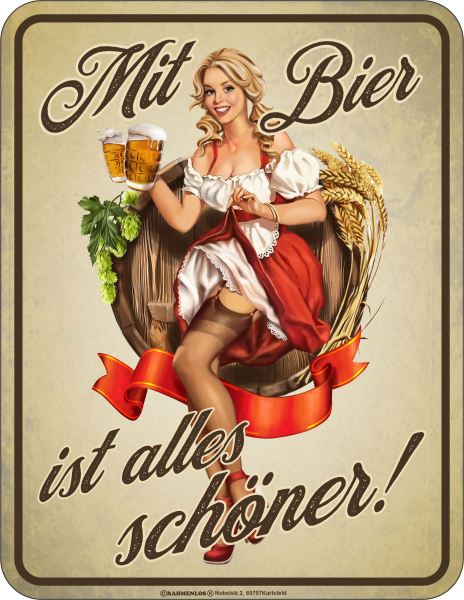 Bier - Fun-Schilder - alles schöner
