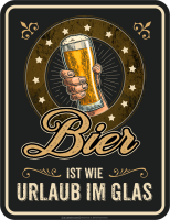 Bier - Fun-Schilder - Urlaub im Glas