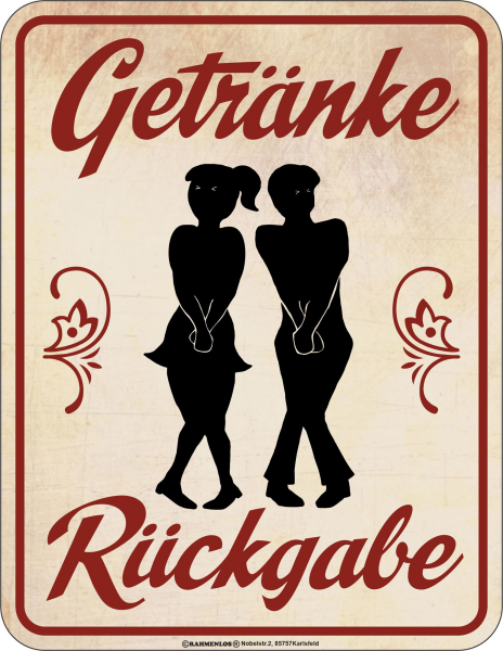 Fun - Fun-Schilder - Getränkerückgabe