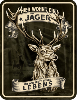 Jäger - Fun-Schilder - hier wohnt