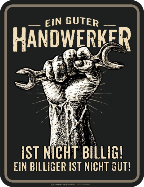 Handwerker - Fun-Schilder - nicht billig
