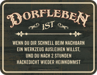 Dorfleben - Fun-Schilder - Werkzeug