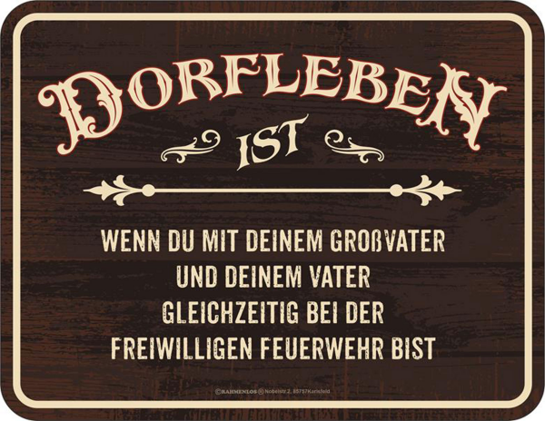 Dorfleben - Fun-Schilder - Feuerwehr