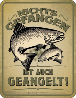 Angler - Fun-Schilder - nichts gefangen