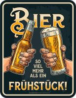 Bier - Fun-Schilder - Frühstück