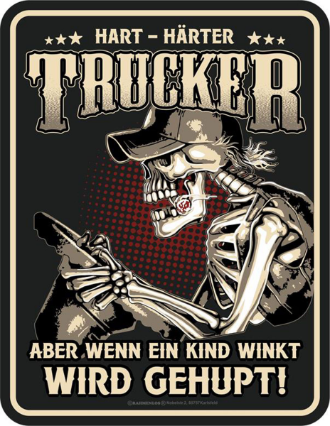 Trucker - Fun-Schilder - hupen