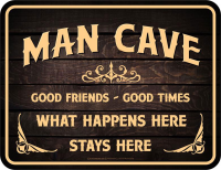 Man Cave - Fun-Schilder - good Friends