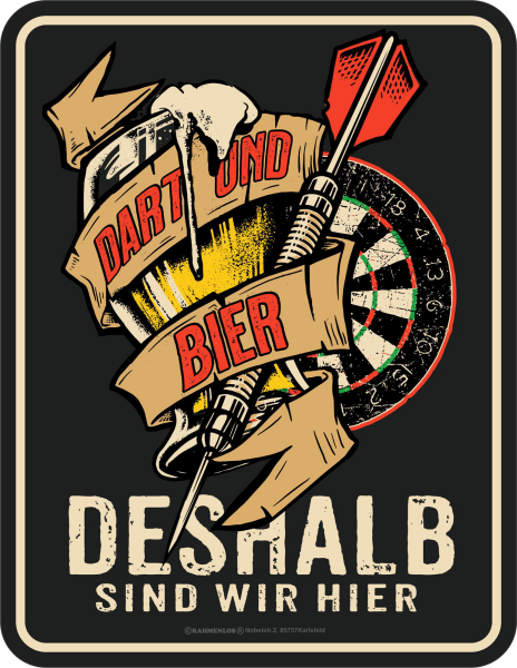 Bier - Fun-Schilder - Darts