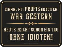 Fun - Fun-Schilder - Profis war gestern