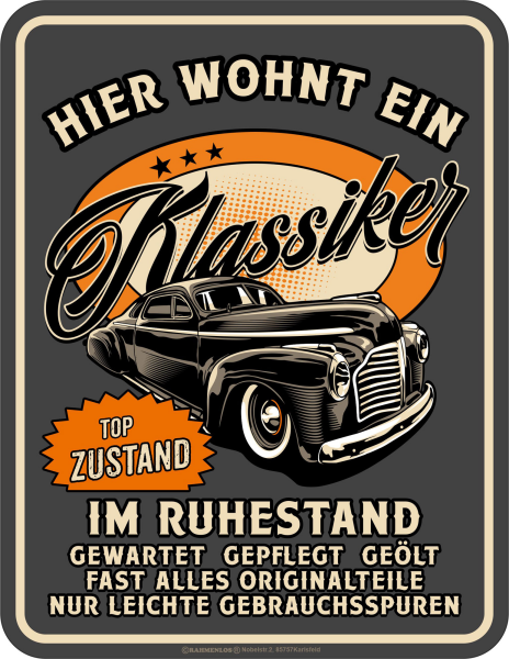Ruhestand - Fun-Schilder - Klassiker
