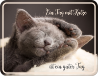 Katze - Fun-Schilder - guter Tag