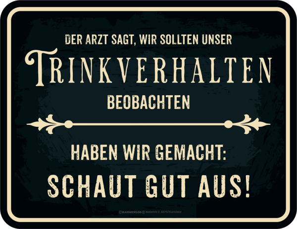Fun - Fun-Schilder - Trinkverhalten
