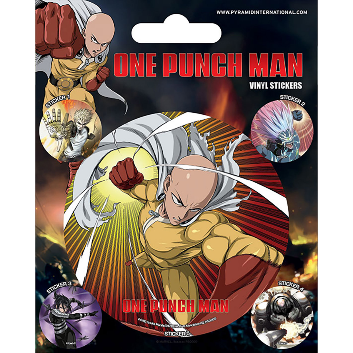 Punch Man Sticker One Punch Man - Sticker-Sets - Atomic Fist, 7,79