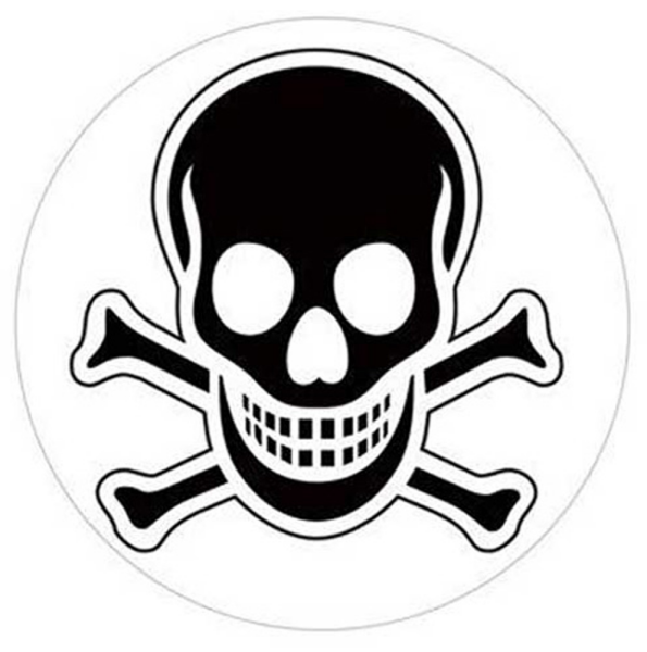 Skulls - Sticker - Skull & Crossbones Black