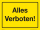 Fun - Sticker - Alles Verboten