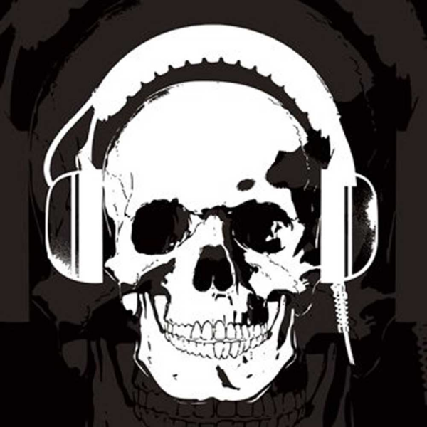 Skull - Sticker - Headphones