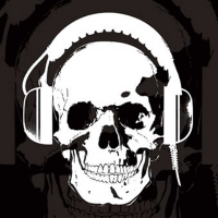 Skull - Sticker - Headphones