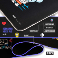 BT21 - Schreibtischunterlage - Gaming Mousepad LED