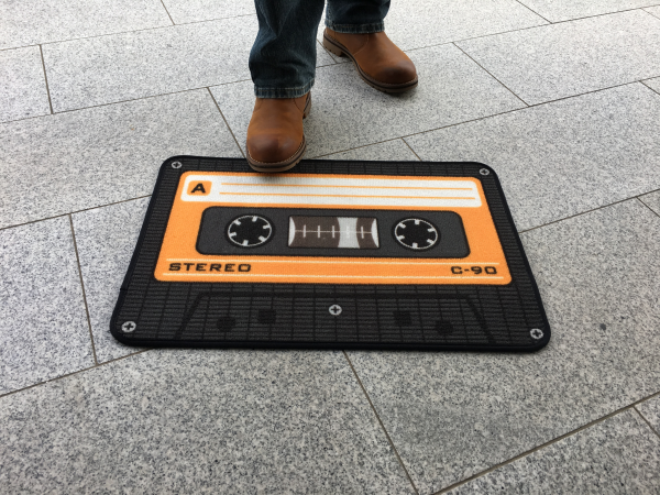 Cassette Tape - Orange - 40x60cm