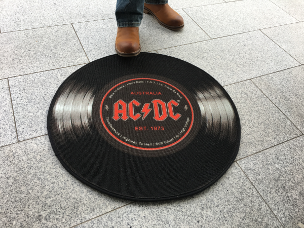 AC/DC - Teppiche - Schallplatte - Ø 100cm