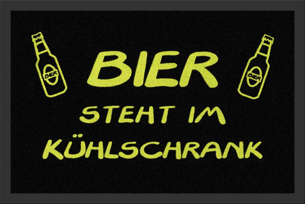 Fußmatte - Bier steht im Kühlschrank