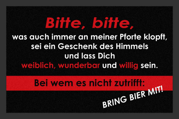 Fußmatte - Weiblich, wunderbar, willig