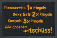 Fußmatte - Pizzaservice: 1x klingeln