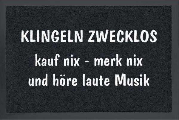 Fußmatte - Klingeln zwecklos