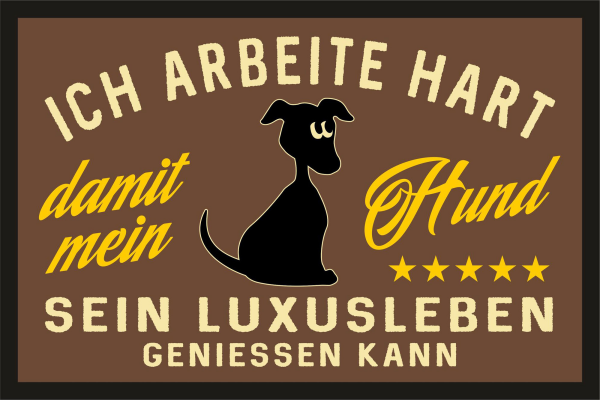 Fußmatte - Türmatten - Luxusleben Hund