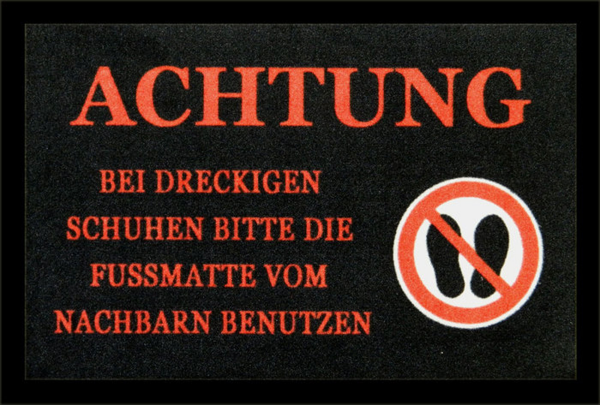 Fußmatte - Achtung! Dreckige Schuhe