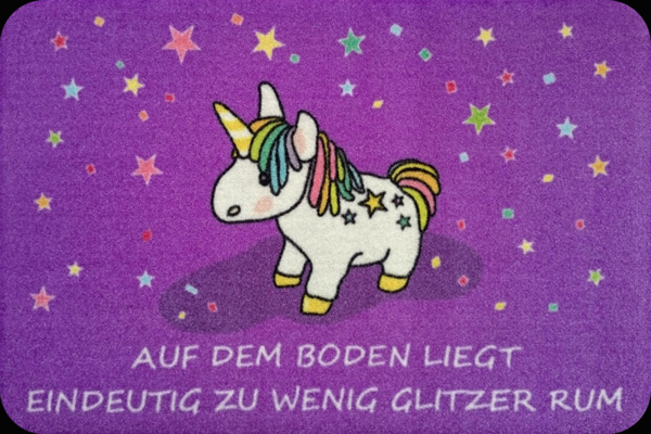 Fußmatte - Einhorn - Zu wenig Glitzer