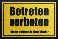 Fußmatte - Betreten verboten Gelb