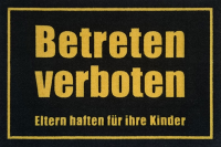 Fußmatte - Betreten verboten Schwarz