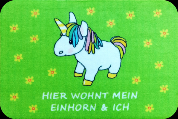 Fußmatte - Einhorn - Hier wohnt mein Einhorn