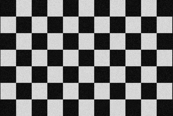 Fußmatte - Checkered schwarz/weiß