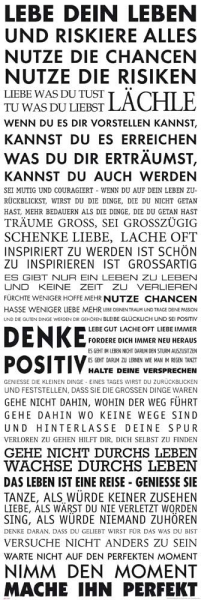 Motivational - Türposter - Lebe Dein Leben