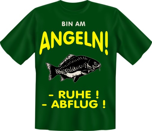 Bin am Angeln Ruhe! Abflug! - Textilien - T-Shirt