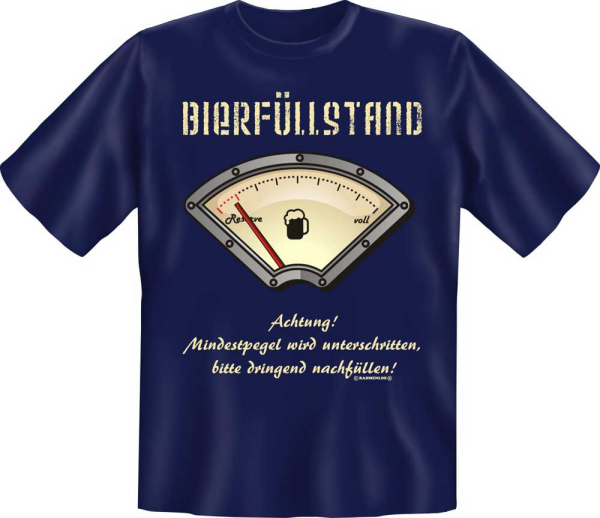 Bierfüllstand - Tankuhr - Textilien - T-Shirt