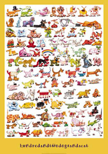 Como, Gerold - Kunstdruck - hundredandtwodogsandacat