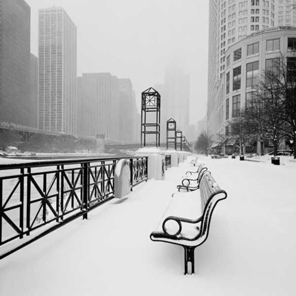 Butcher, Dave - Kunstdruck - Chicago River Promenade in Winter