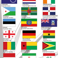 MB 133 Flaggen der Welt mit Hauptstädten