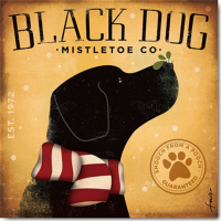 Fowler, Stephen - Kunstdruck - Black Dog Mistletoe