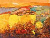 Madjid, - Kunstdruck - Rapsfeld