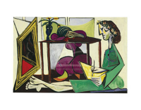 Picasso, Pablo - Kunstdruck - Interior with a Girl Drawing