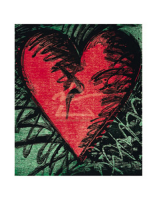 Dine - Kunstdruck - Rancho Woodcut Heart