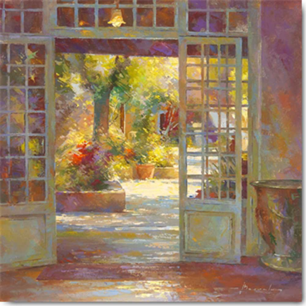 Messely, Johan - Kunstdruck - Au jardin des antiquaires