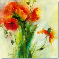 Nawratil, Waltraud - Kunstdruck - Mohnblumenstrauß