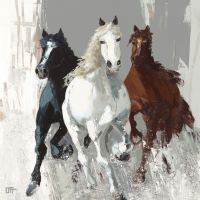 Ott, Bernard - Kunstdruck - Les chevaux I
