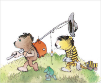 Janosch - Kunstdruck - Unterwegs